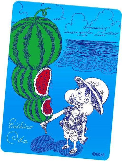 Carte Luffy Pastèque avec la signature de Eiichiro Oda