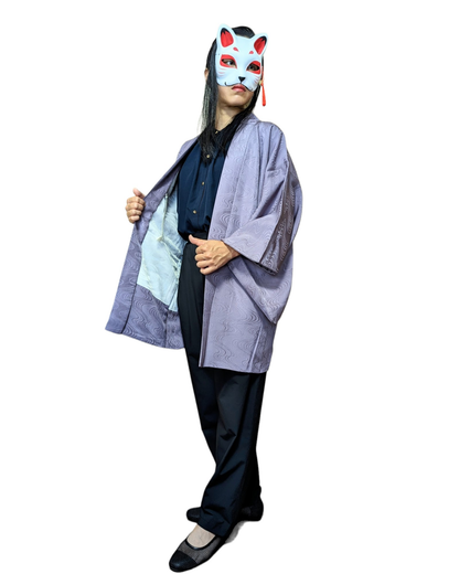 kimono silk purple