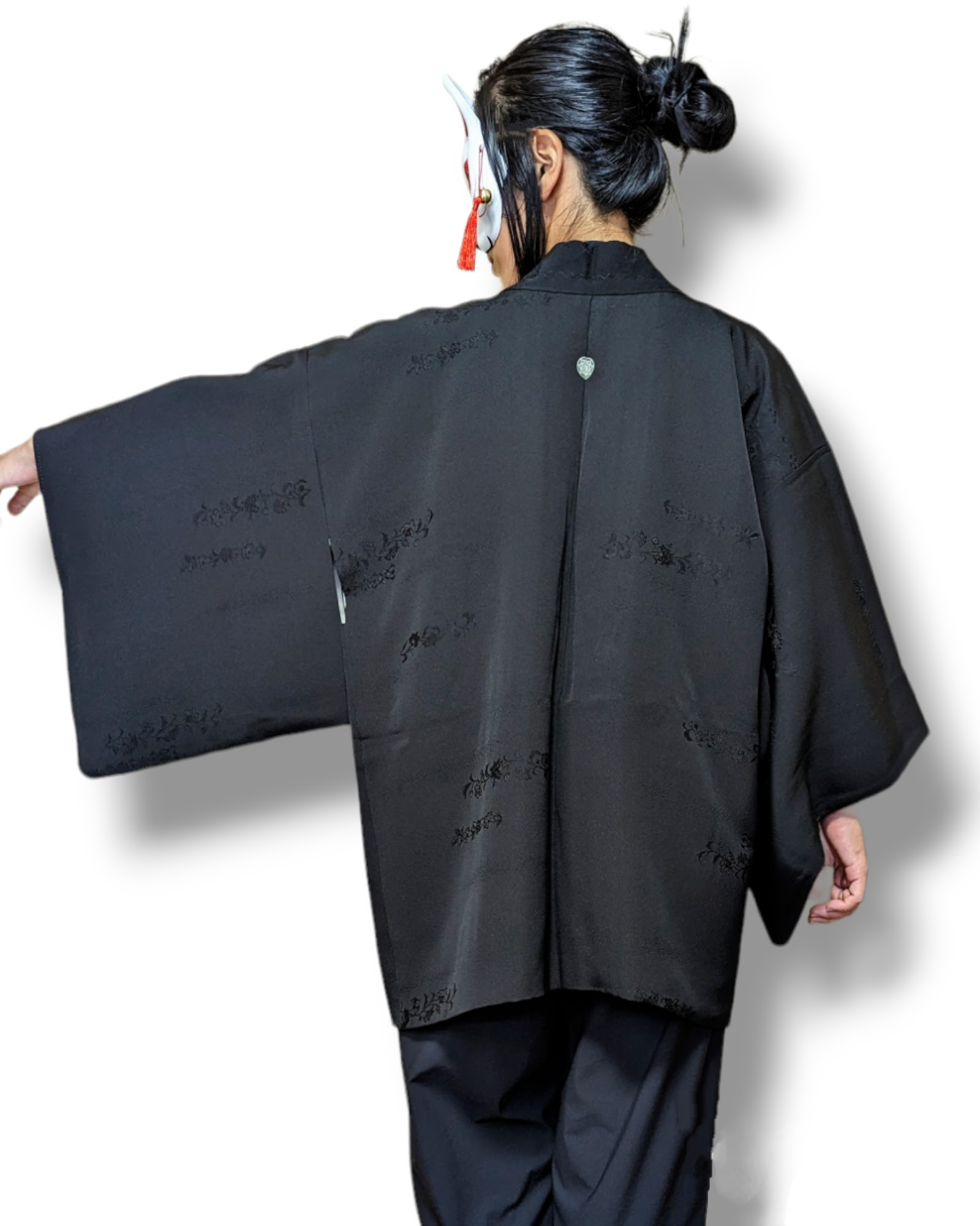 kimono black kamon