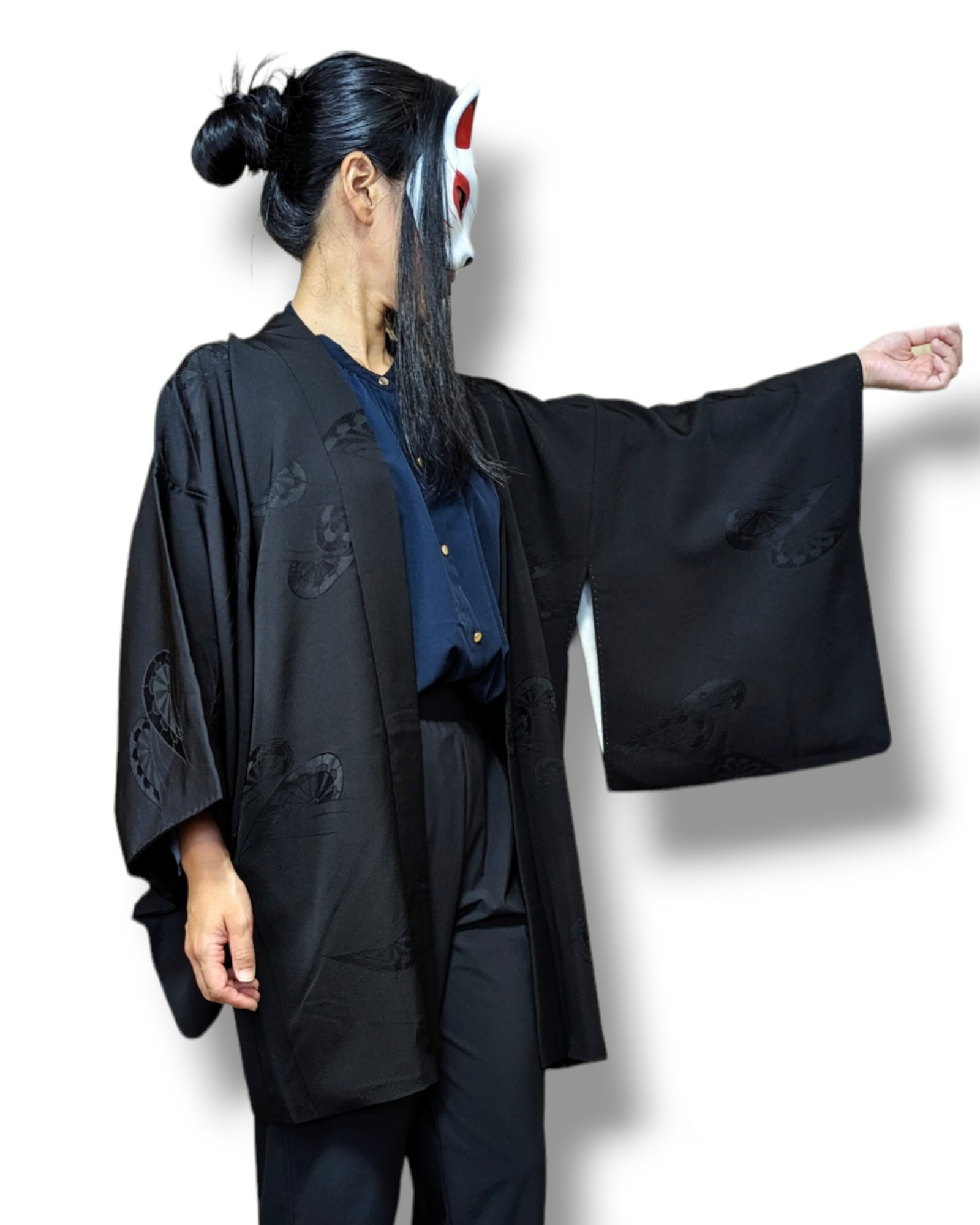 kimono haori black