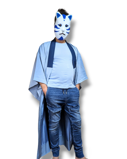 kimono homme bleu