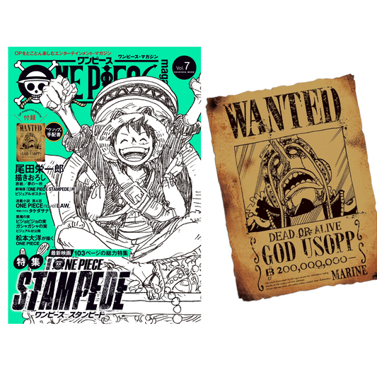 One piece magazine Vol 7 avec son poster Wanted Usopp