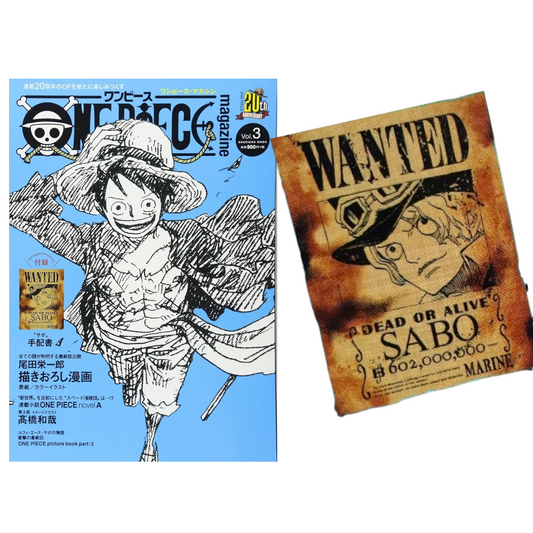One piece magazine Vol 3 with its Wanted Sabo poster