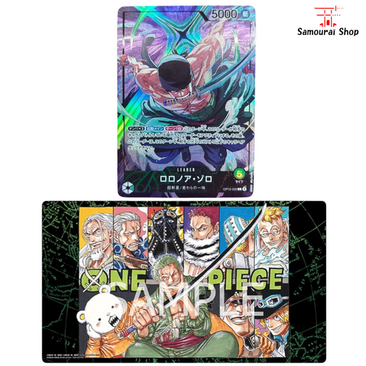 Playmat One Piece Card Game – Édition Roronoa Zoro + Carte Promo Exclusive