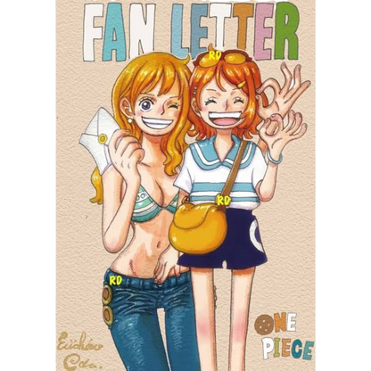 Revista ONE PIECE Edición Especial con su carta promocional de Girl & Nami