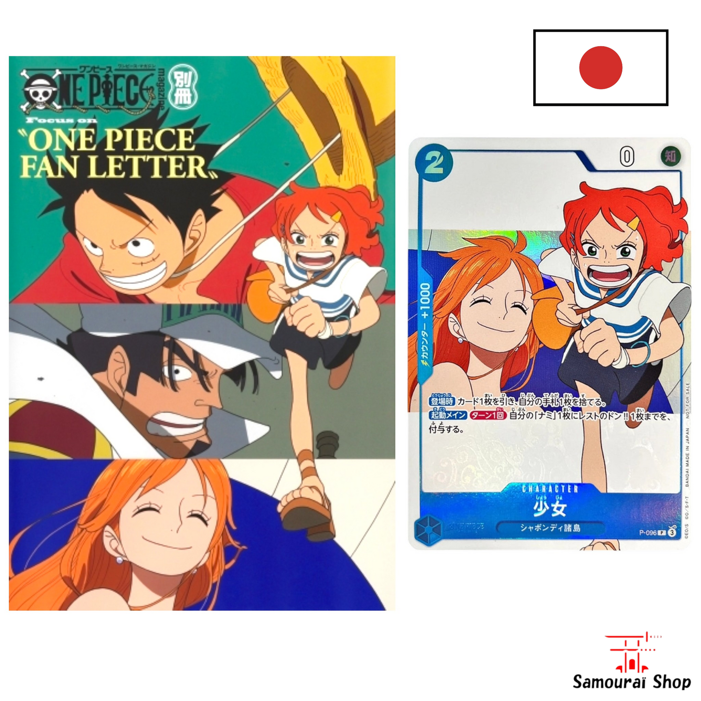 Revista ONE PIECE Edición Especial con su carta promocional de Girl & Nami