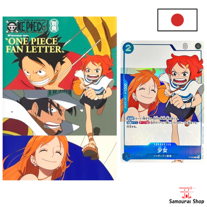 Revista ONE PIECE Edición Especial con su carta promocional de Girl & Nami