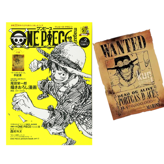 One piece magazine Vol 2 with its Wanted Ace poster